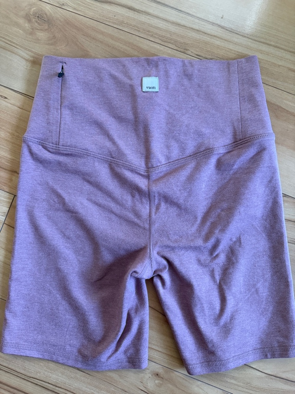 Vuori Lavender High-Rise Biker Shorts